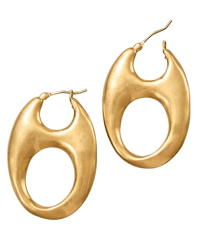 Donna Karan 24k Gold-Plated Mariner Drama Hoop Earrings