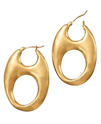 Donna Karan 24k Gold-Plated Mariner Drama Hoop Earrings