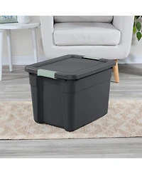 Sterilite 6Pk Latch Tote, Stackable Plastic Storage Container, 12Gal