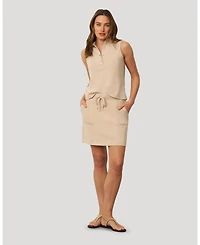 Cable & Gauge Women's Snap Front Tank and Skort Set