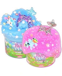 ToyButty 2 Slime Pack Clear Crystal Slime and Cloud Slime Kit for Girls Boys, Create with Kids Fairy Tales Theme, Premade Slime Making kit