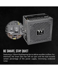 Thermaltake Toughpower GF1 Tt Premium Edition 850W 80 Plus Gold Certified Fully Modular Atx Power Supply Unit, 2024 Version