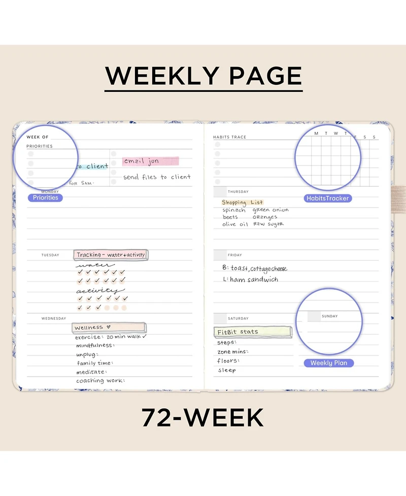 Gnuadz 2026 Planner Daily Weekly Monthly 18-Month 100GSM