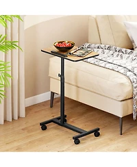 Gymax C-Shaped End Table Height Adjustable Side Table with Tilting Top