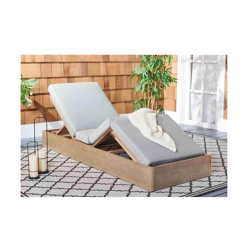 Augusta Home Vincent Wood Chaise Lounge Chair
