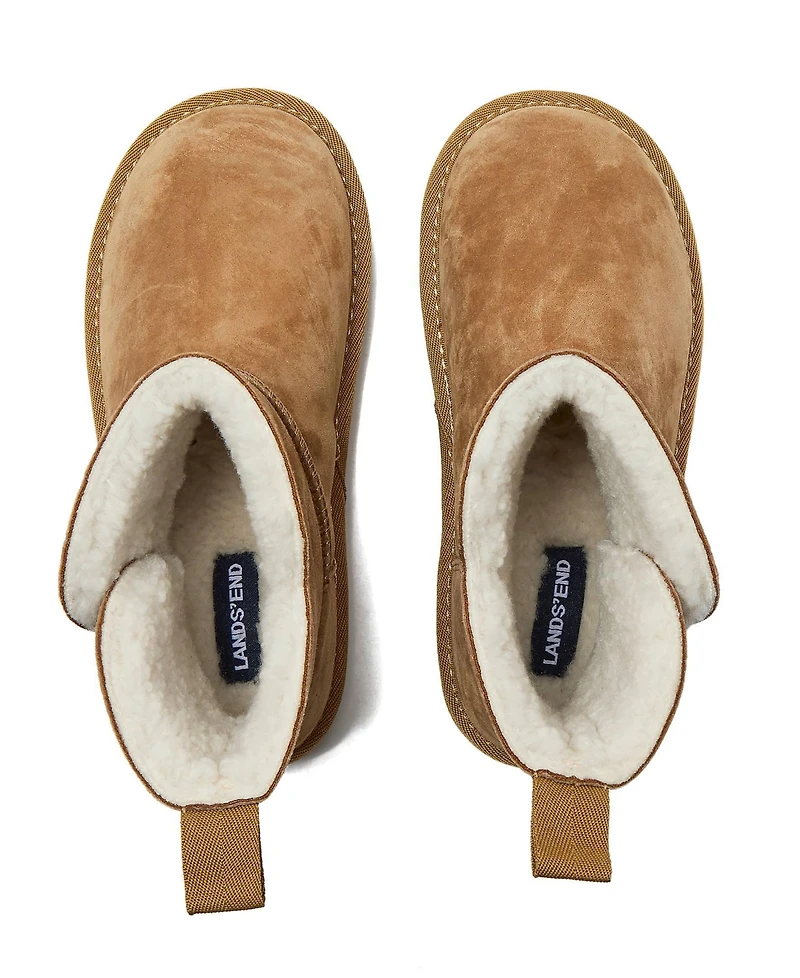 Lands' End Kids Lined Suede Indoor Outdoor Boots