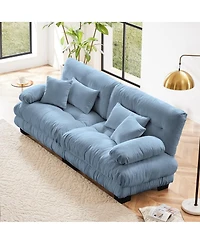 Maison Boucle 94.4'' Chenille Cloud Couch Loveseat, Deep Seat 2 Seater Sofa, Wood Frame