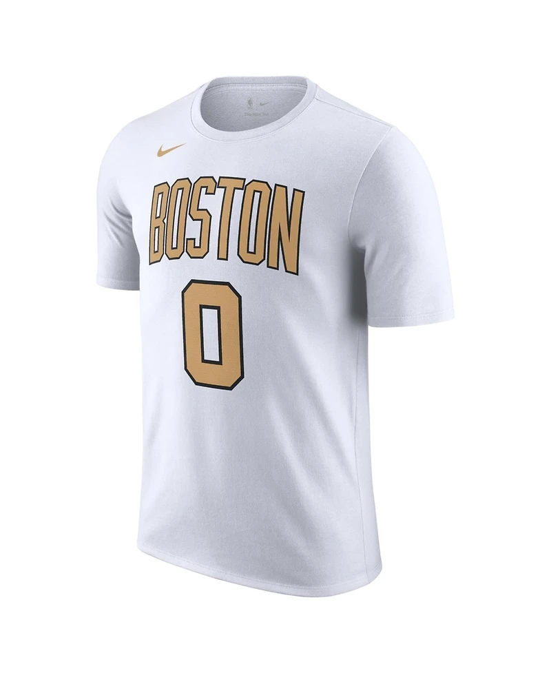 Nike Men's and Women's Jayson Tatum White Boston Celtics 2025/26 City Edition Name & Number T-Shirt
