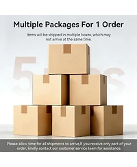 Tribesigns 5-Piece Outdoor Patio Furniture Set with 2 Chairs, 1 Loveseat, Coffee Table and Side Table,Modern Conversation for Poolside