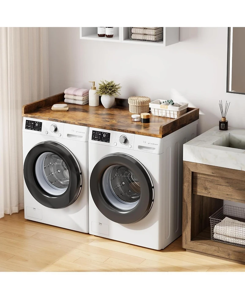 gaomon Washer Dryer Countertop, Laundry Topper with Edge and Non-Slip Pad