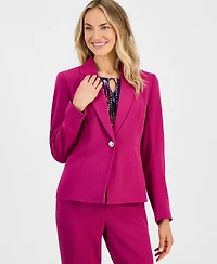 Kasper Petite Notch Collar Padded Blazer