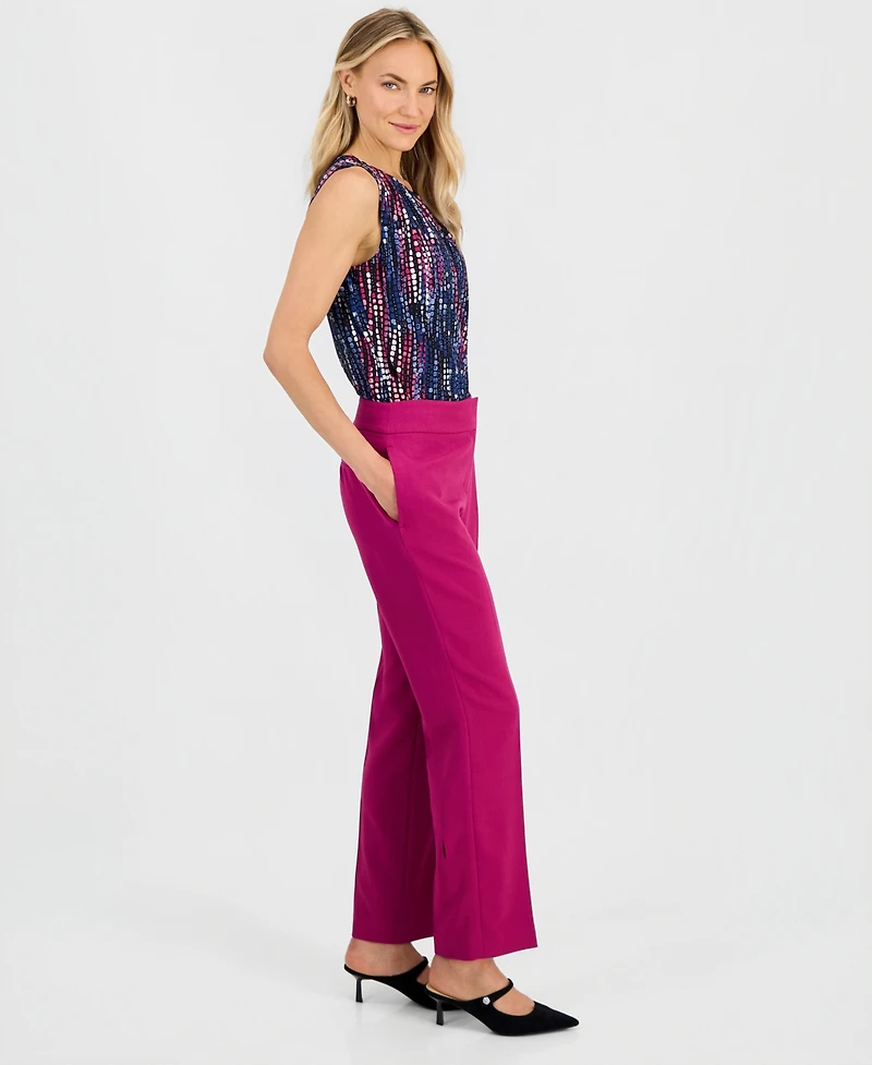 Kasper Petite Full-Length Mid-Rise Trousers