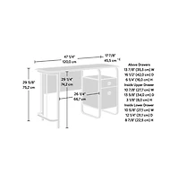 Sauder Station House Desk, Etched Oak finish