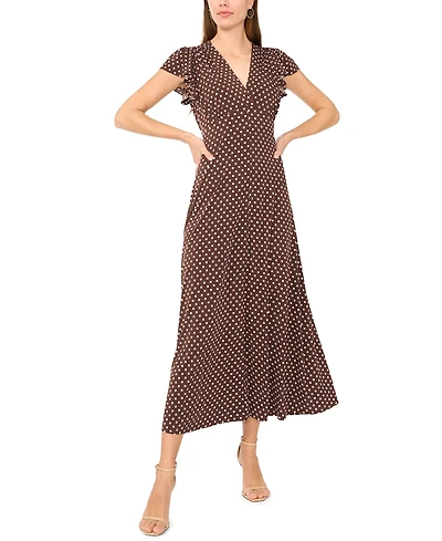 Msk Women's Dot Maxi Dress