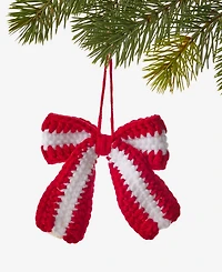 Holiday Lane Merry Magic Nit Crochet Bow Ornament, Macy's Exclusive