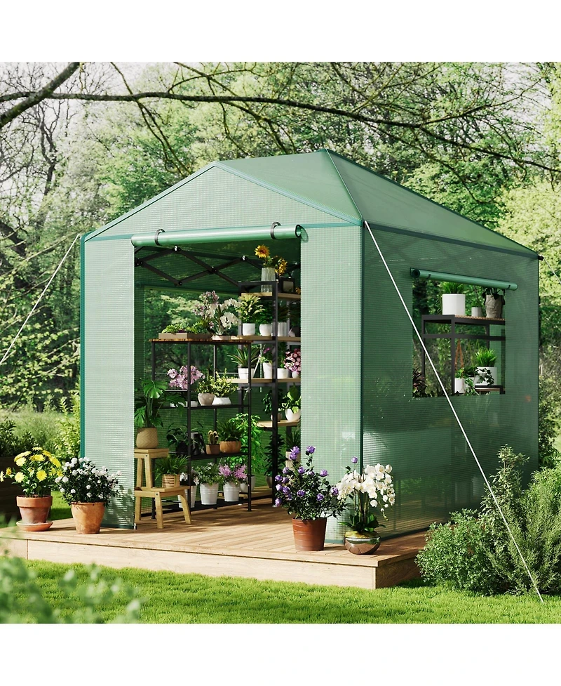 gaomon Pop-Up Greenhouse with Durable Pe Cover, Grow Tent for All Seasons Indoor Outdoor Plants