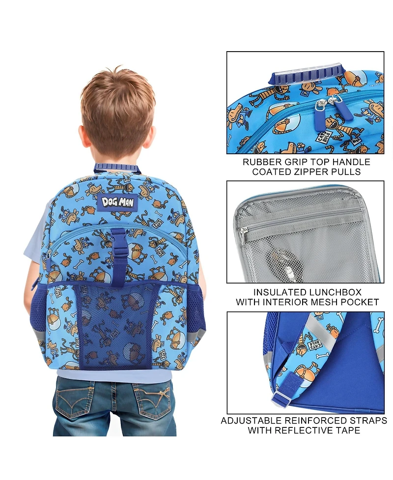Dog Man Backpack Lunch 2-Piece