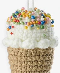 Holiday Lane Nutcracker Sweets Crochet Ice Cream Cone Ornament, Macy's Exclusive