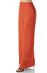 Ivonne Women's Light Weight Wide-Leg Straight Pants