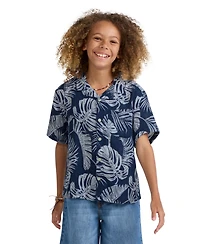 abercrombie kids Boys' 5-18 Gauze Camp Shirt