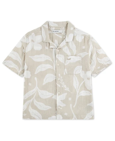 abercrombie kids Boys' 5-18 Gauze Camp Shirt