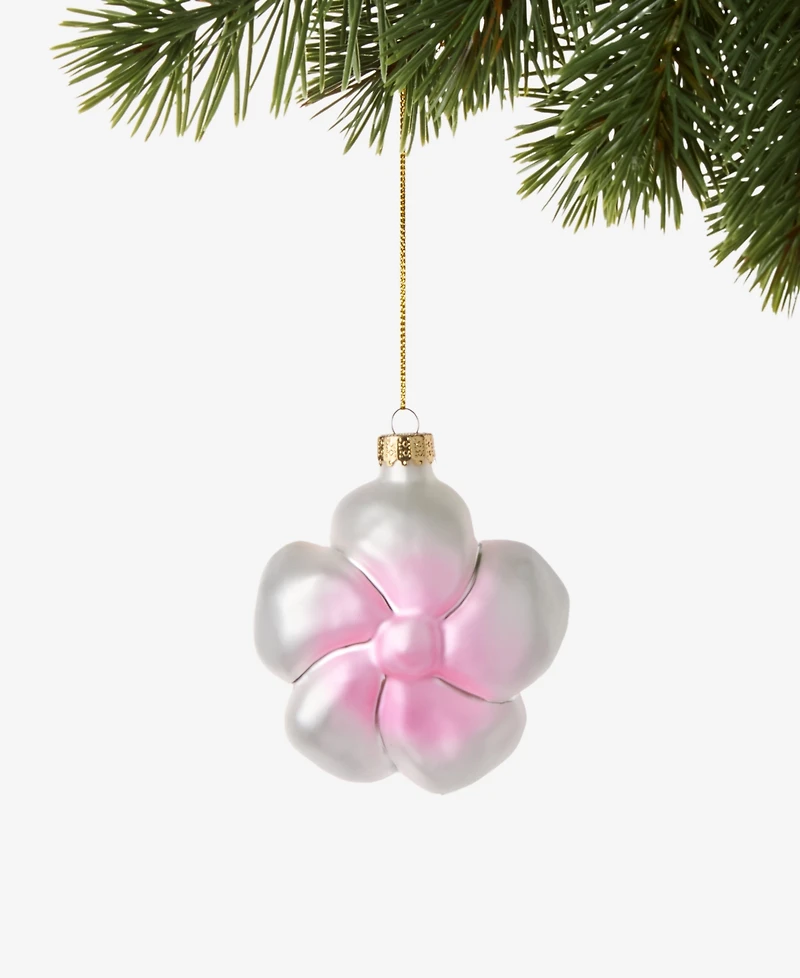 Holiday Lane Hawaii Pink & Gold Flower Ornament, Exclusively at Macy's