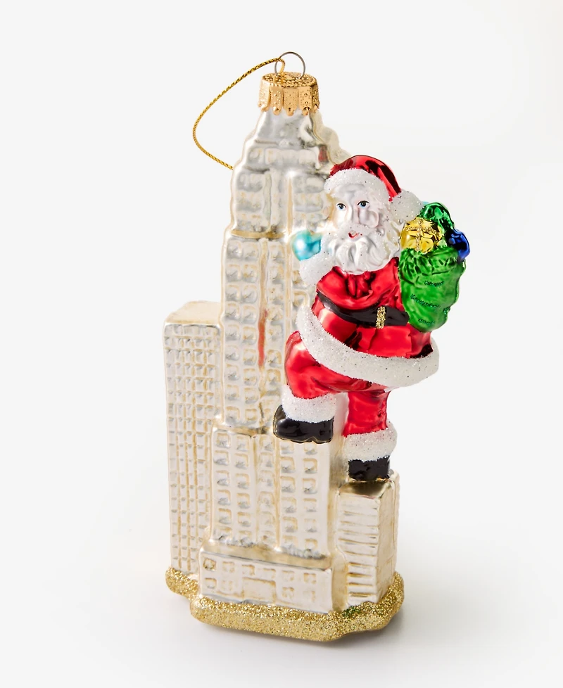 Holiday Lane New York Santa Climbing Building Ornament, Macy's Exclusive