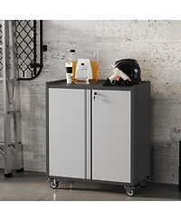 Gaomon Heavy Duty Metal Locking Garage Tool Cabinet with Adjustable Shelf, Rolling Wheels