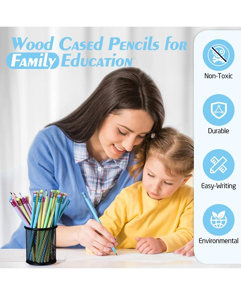 Gnuadz Welcome To School Pastel Pencils Bulk 120-count