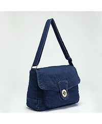 Luma Denim Flap Shoulder Bag Crossbody Purse Casual Blue Jean Handbag Adjustable Strap Everyday Small Messenger