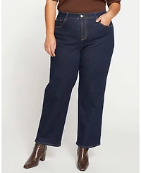 Universal Standard Women's Plus Bae Boyfriend Straight Leg Jeans