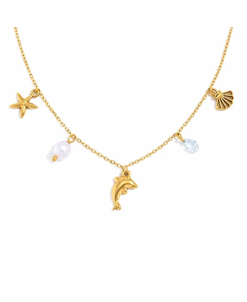 Rebl Jewelry Ocean Charm Pendant Necklace