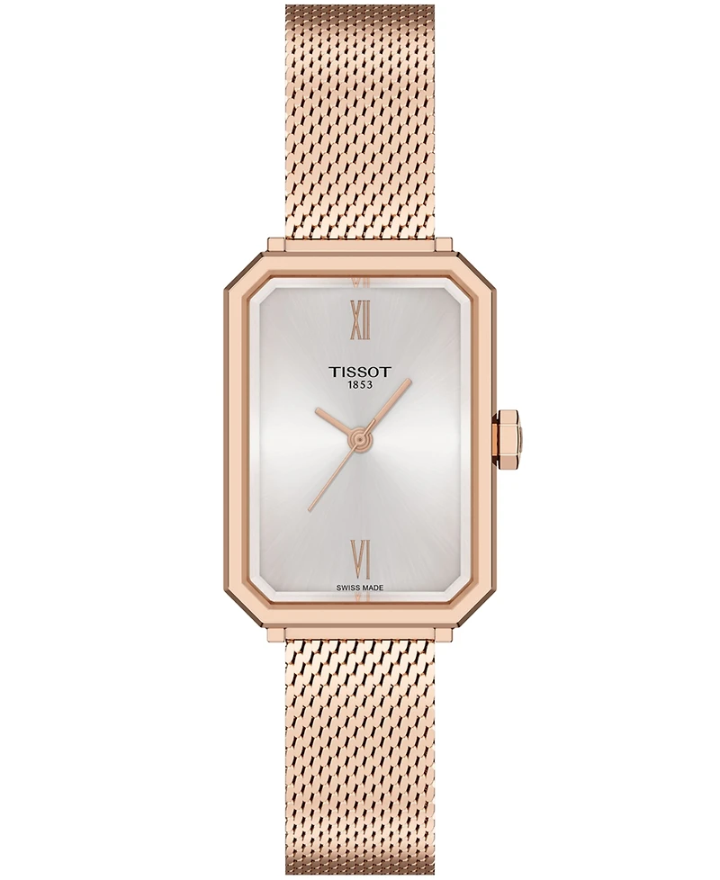 Tissot Women's Rose Gold Stainless Steel Bracelet Watch, 21.80mm