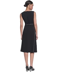 Karl Lagerfeld Paris Women's Scuba Crepe Knee-Length Dress