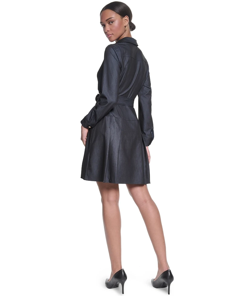 Karl Lagerfeld Paris Women's Denim Shirt Dress