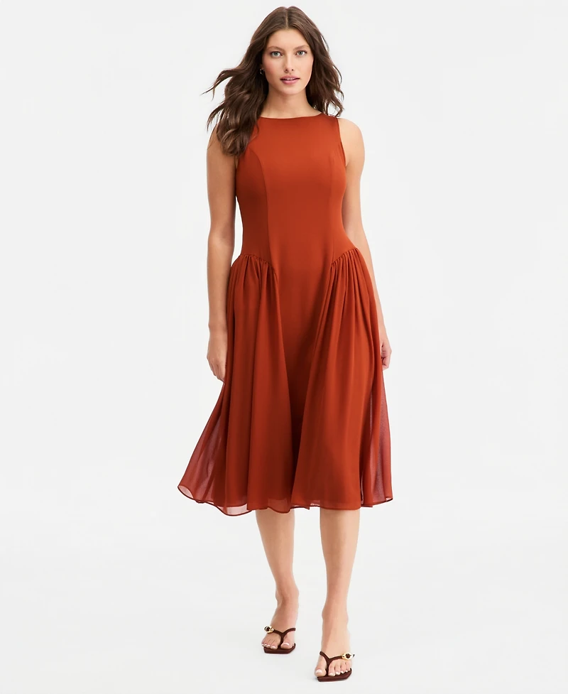 On 34th Women's Drop-Waist Midi Dress, Macy's Exclusive