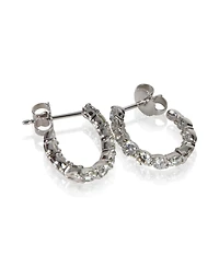 Pre-Owned Tiffany & Co Platinum Diamond Inside-Out Hoop Earrings