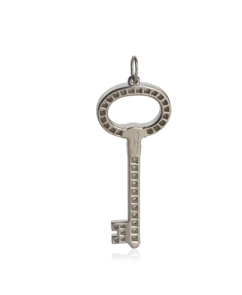 Pre-Owned Tiffany & Co Platinum Diamond Oval Key Pendant
