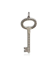 Pre-Owned Tiffany & Co Platinum Diamond Oval Key Pendant