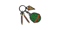 Teenage Mutant Ninja Turtle Keychain with Three Charms