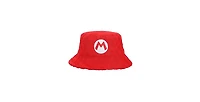 Super Mario Men's Bros Luigi Logo Green Checkered Bucket Hat