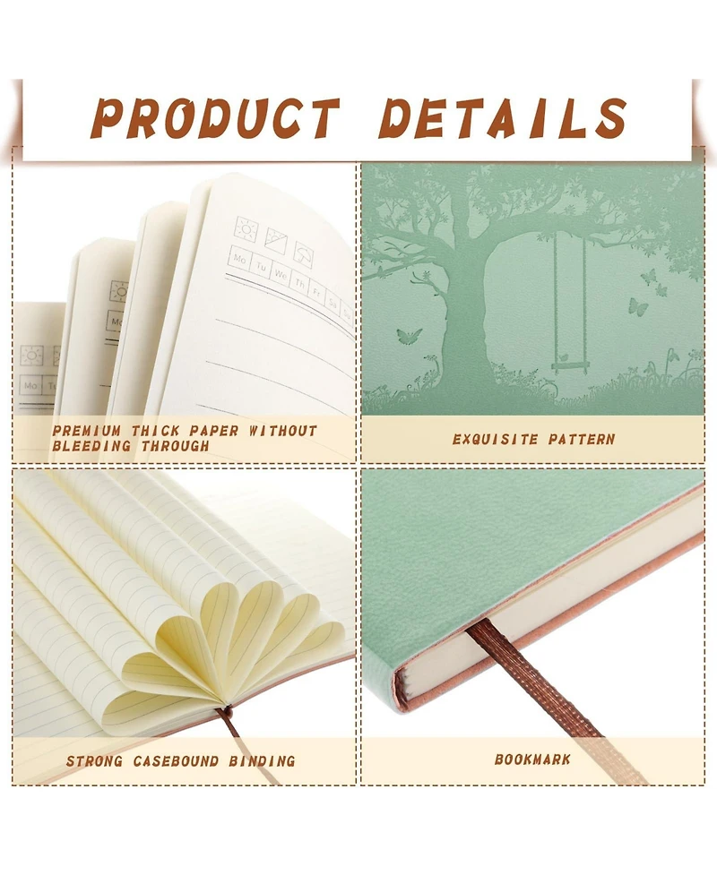 Gnuadz Tree Journal Notebook Pu Leather Lined Writing Bulk