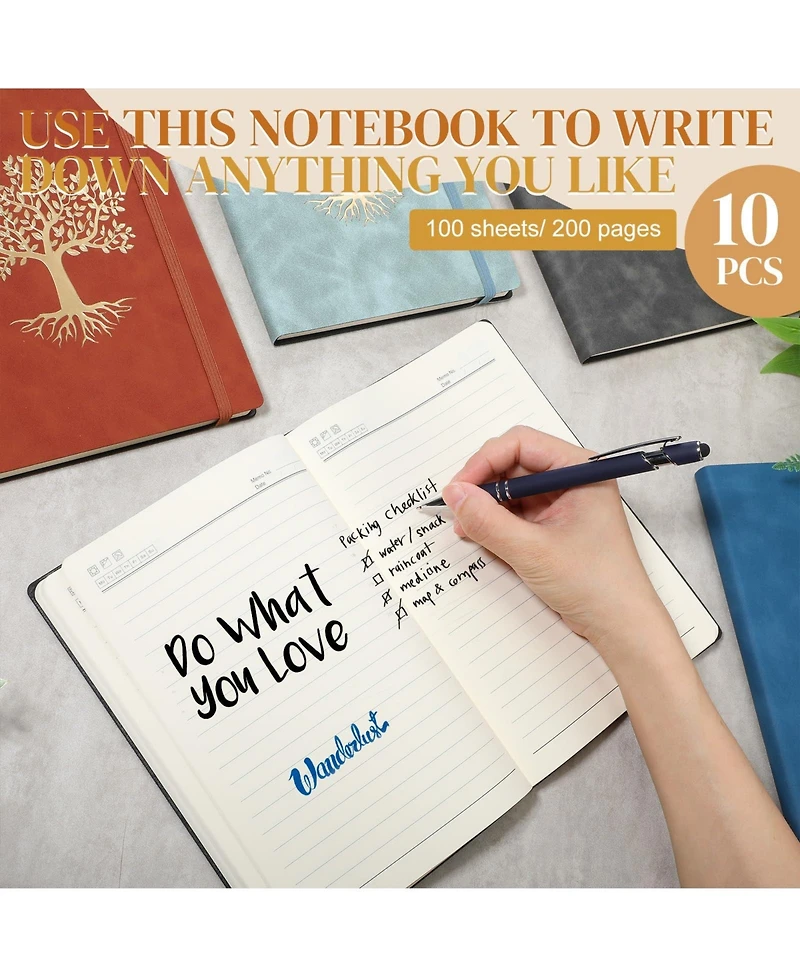 Gnuadz Lined Journal Notebook Leather Hardcover Writing Diary