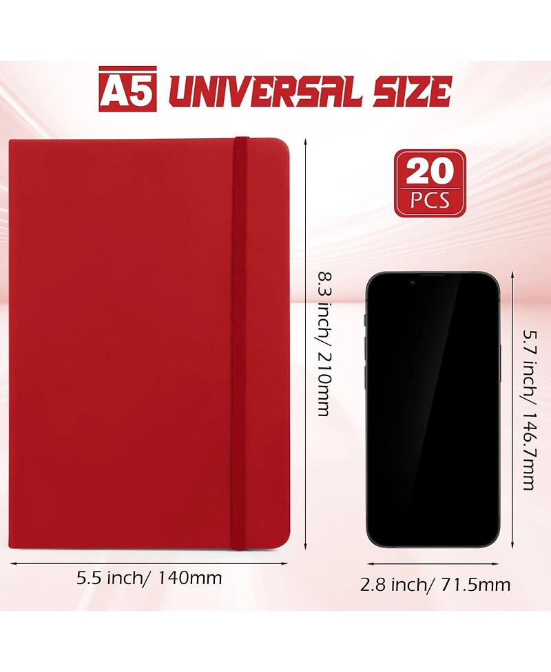 Gnuadz Lined Journal Notebooks A5 Hardcover Pu Leather Wide Ruled