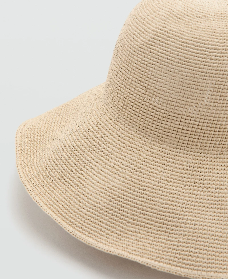 Mango Women's Natural Fiber Bucket Hat