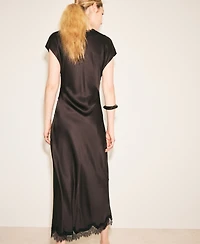 Mango Women's Satin Lace Dress