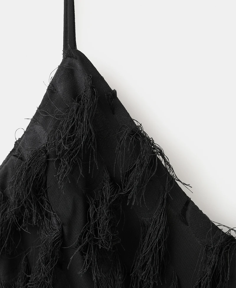 Mango Women's Long Frayed Dress