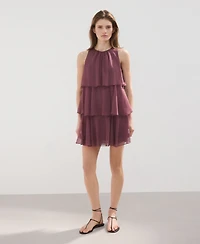Mango Women's Ruffled Draped Dress
