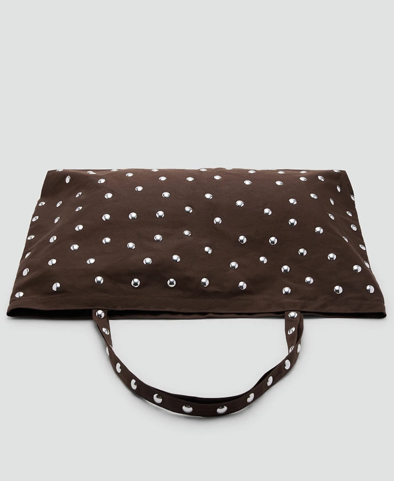 Mango Women's Stud Shopper Bag