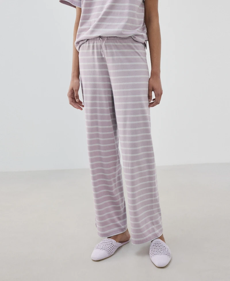 Mango Women's Cotton Striped Pajama Pants